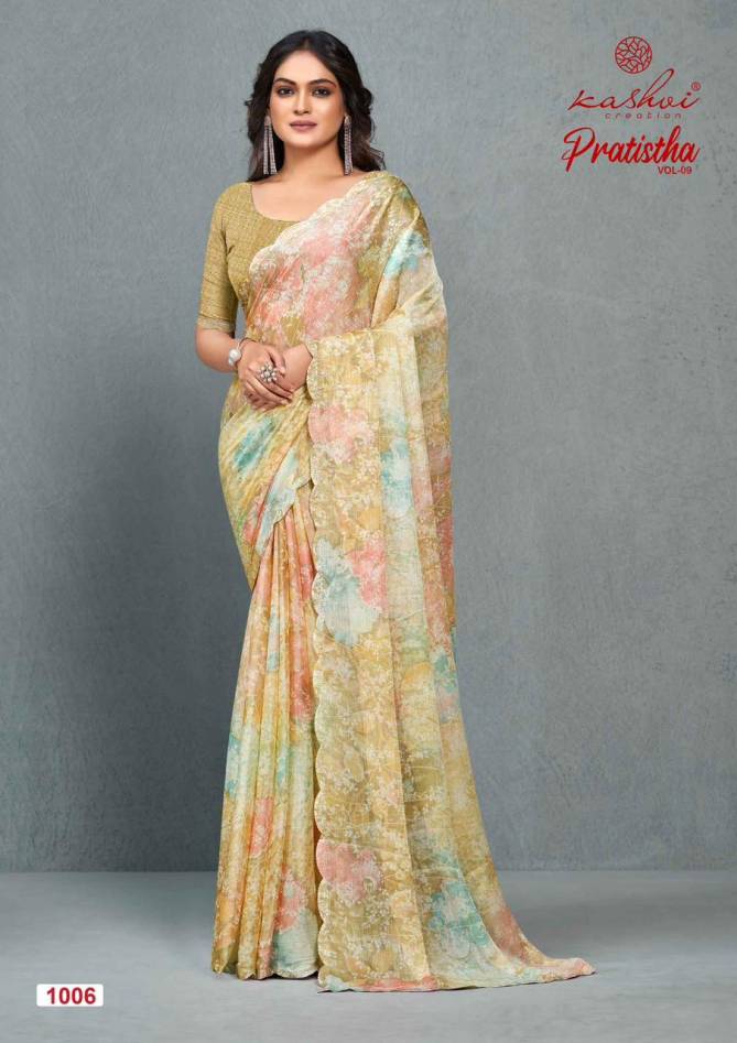 Pratistha Vol 9 By Kashvi Brasso Party Wear Sarees Wholesale Market In Surat
